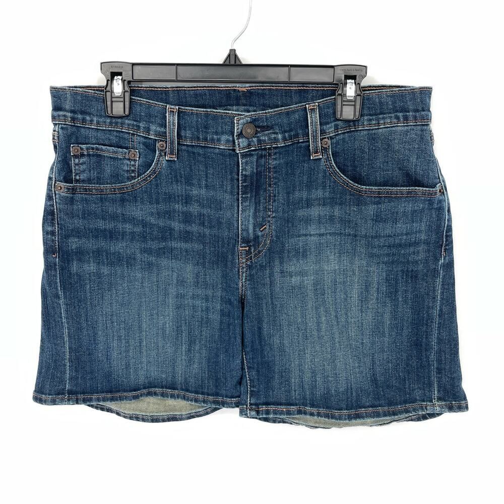 Levi's Relaxed Fit Denim Jean Shorts Women's Size 32 Medium Blue Wash Stretchy